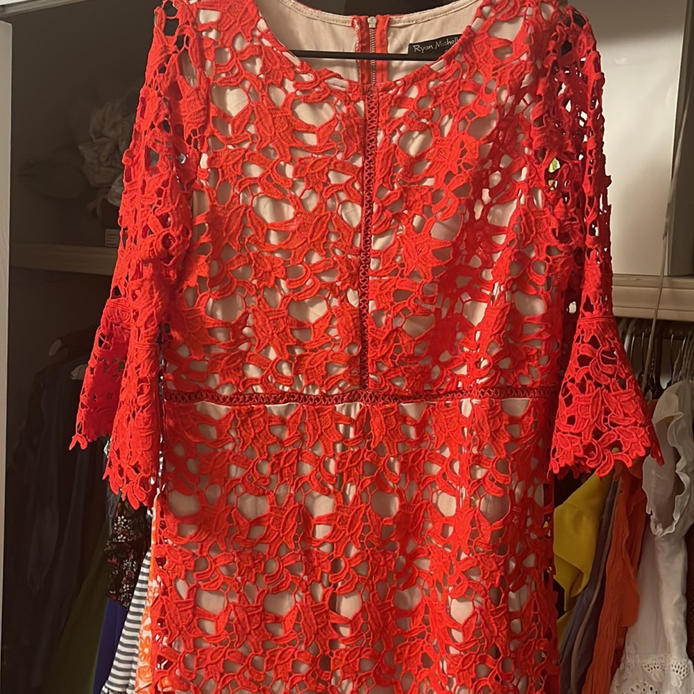 Red Lace Dress - Picture 2 of 4